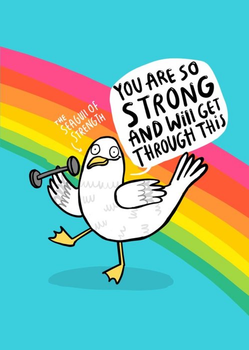The Seagull Of Strength Funny Cute Card