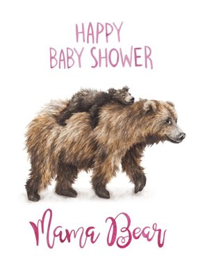 Citrus Bunn Cute Baby Mum Bears Baby Shower Card