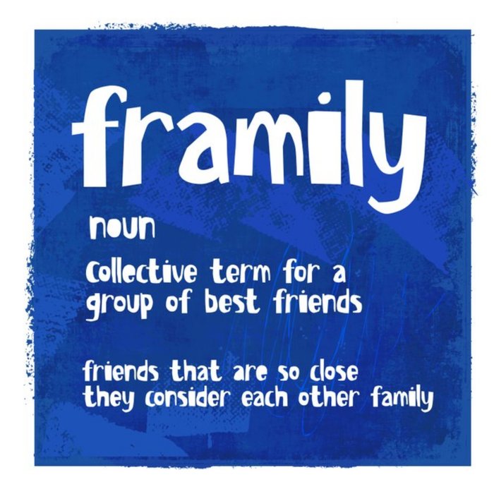 Paul Delaney Abstract Illustrated Friends Framily Family Cute Card