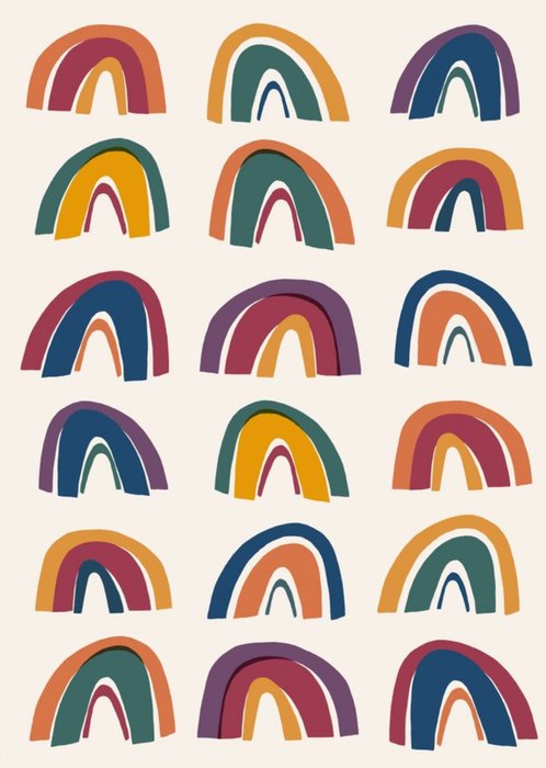 Illustrated Rainbows Pride Card