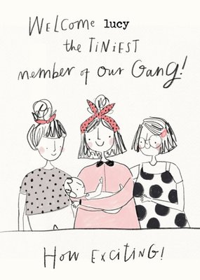 Cute Illustrative New Baby Card
