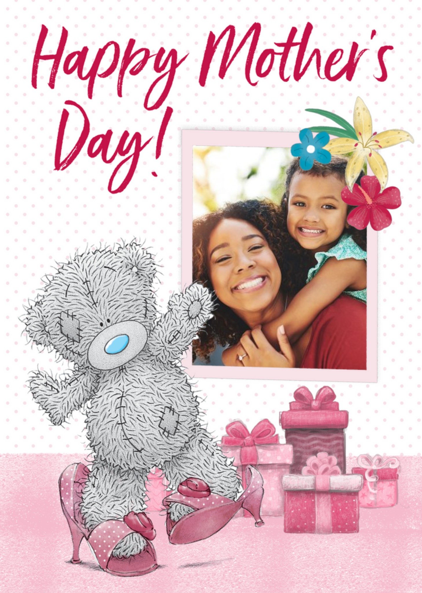 Me To You Tatty Teddy Happy Mother's Day Photo Upload Card, Large