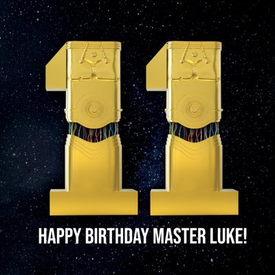 Star Wars 11 Today Birthday Card