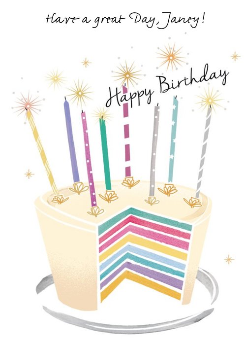Birthday Card - Birthday Cake Card