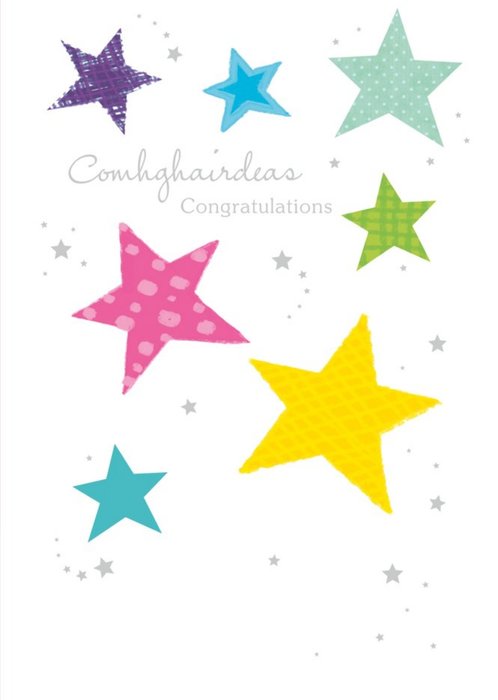 UKG Cute abstract Illustrated Stars Congratulations card