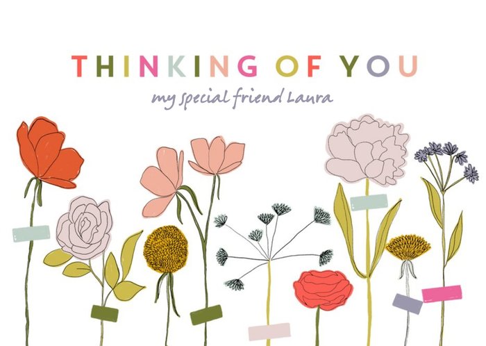Floral thinking of you Card