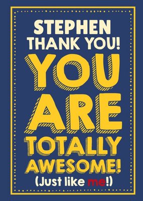 Fun Illustrated Typographic Thank You Card