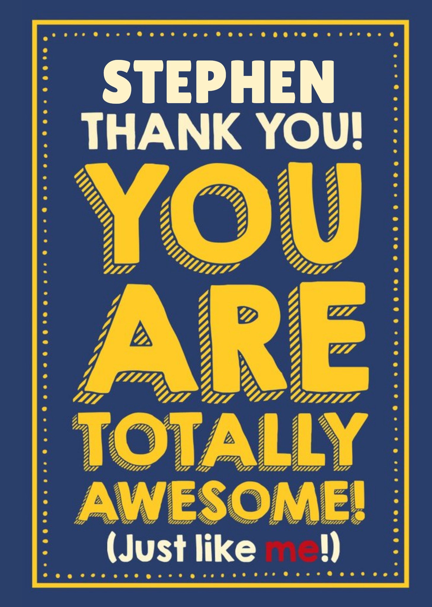 Fun Illustrated Typographic Thank You Card Ecard