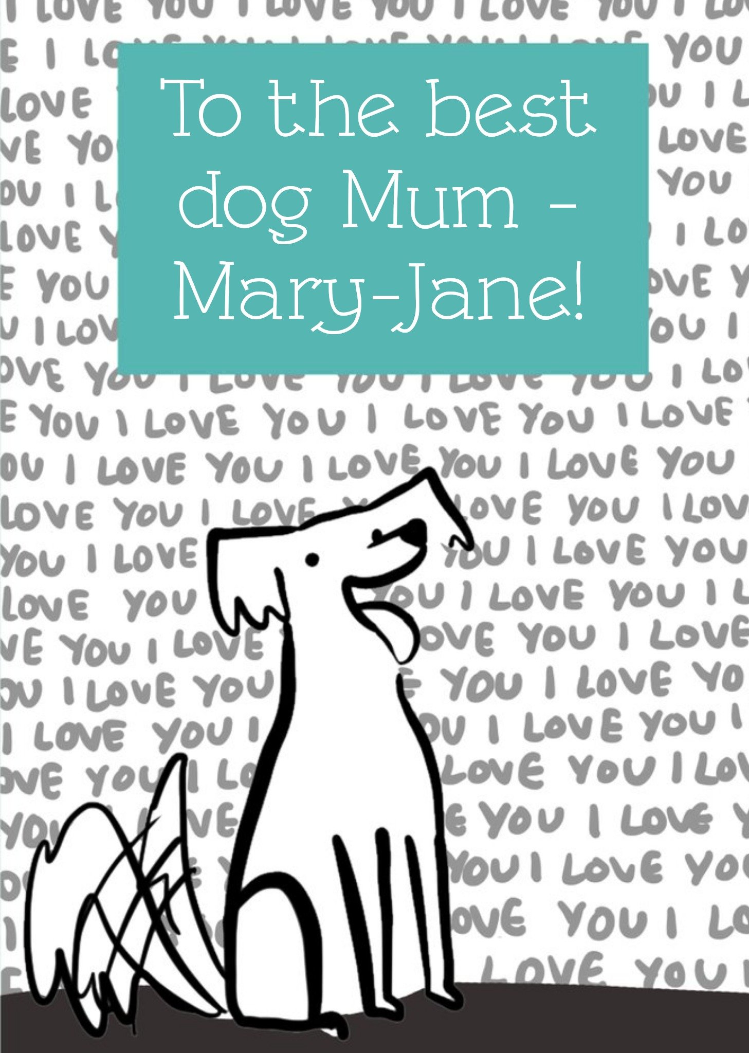 Best Dog Mum Personalised Card Ecard