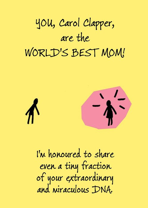Personalised You Are The Worlds Best Mom Card