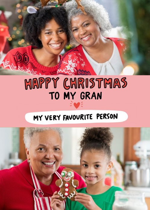 Happy Christmas To My Gran Photo Upload Card