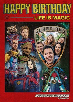 Guardians Of The Galaxy 3 Photo Upload Birthday Card