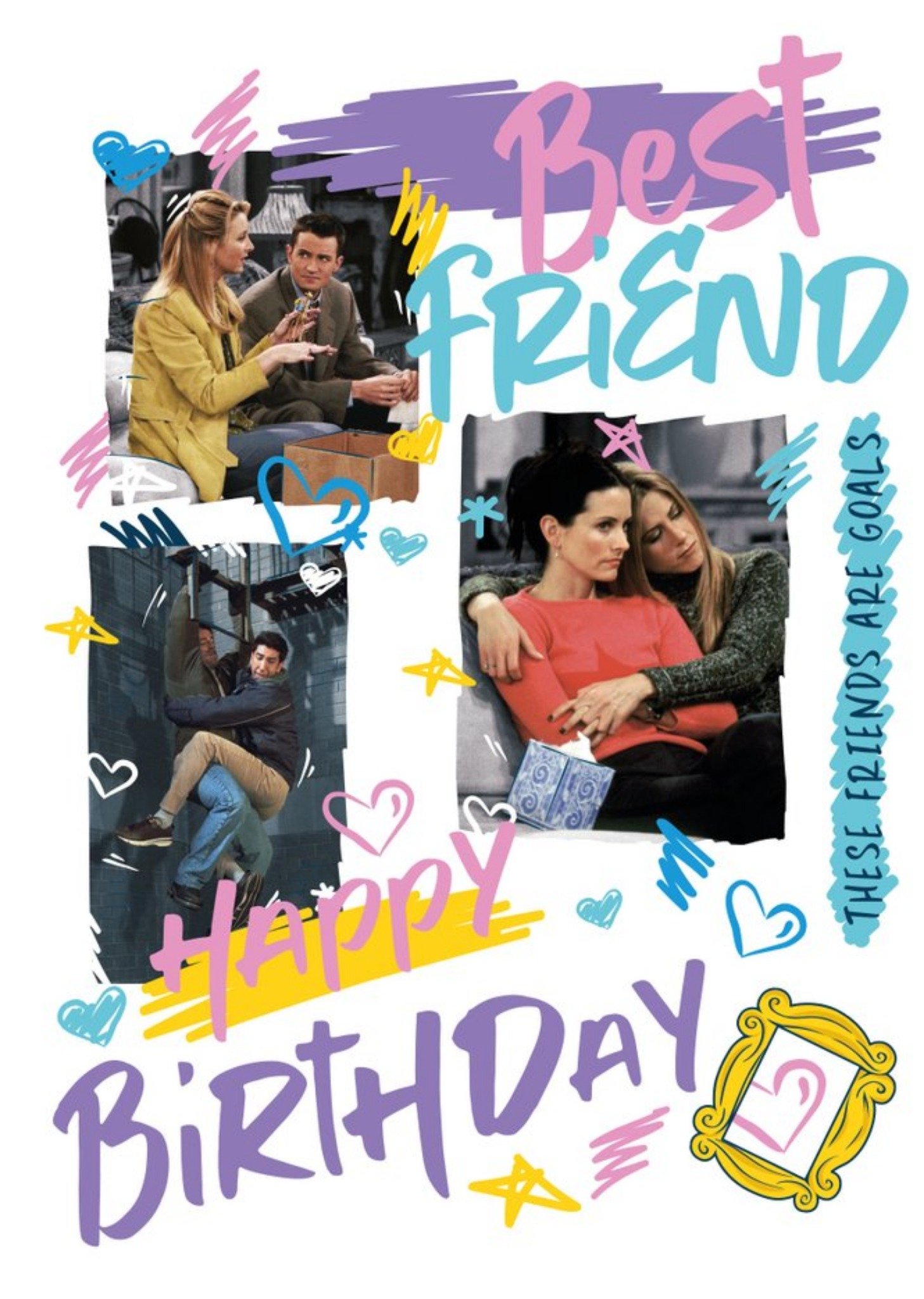 Friends (Tv Show) Friends Tv Best Friend Happy Birthday Card, Large
