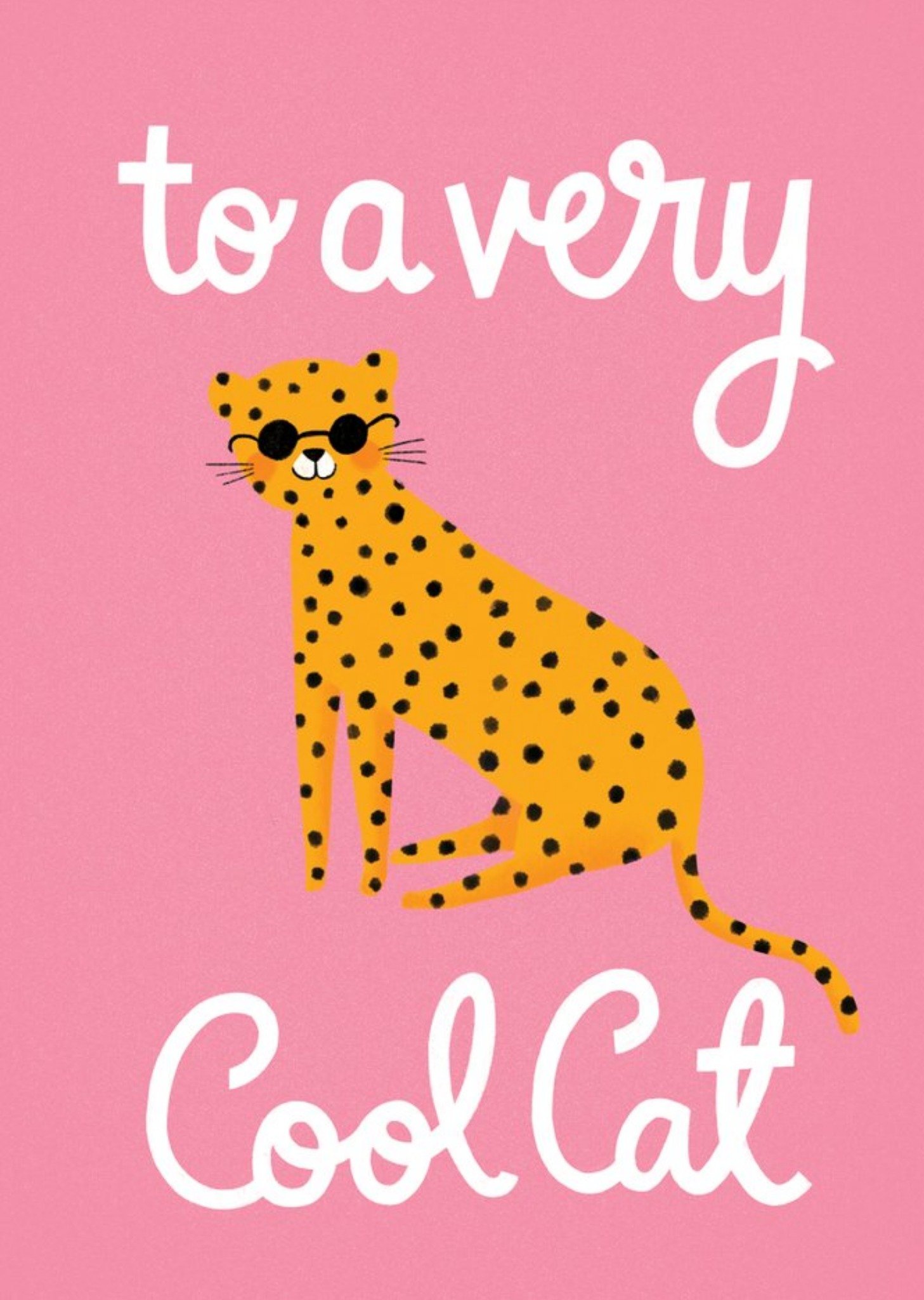 Cardy Club Cheetah Jungle Cool Cute Card, Large
