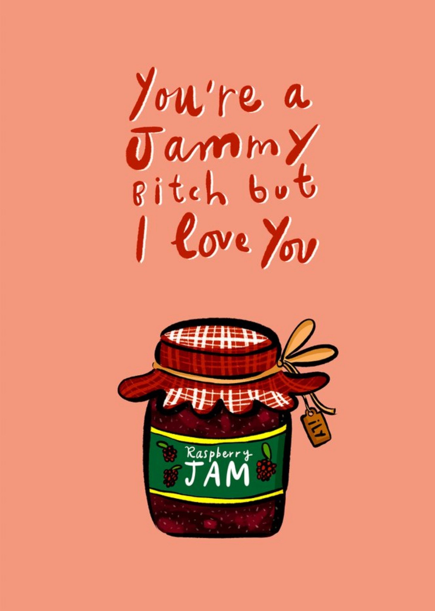 Friends Bronagh Lee Illustration Valentines Food And Drink Pun Card , Large
