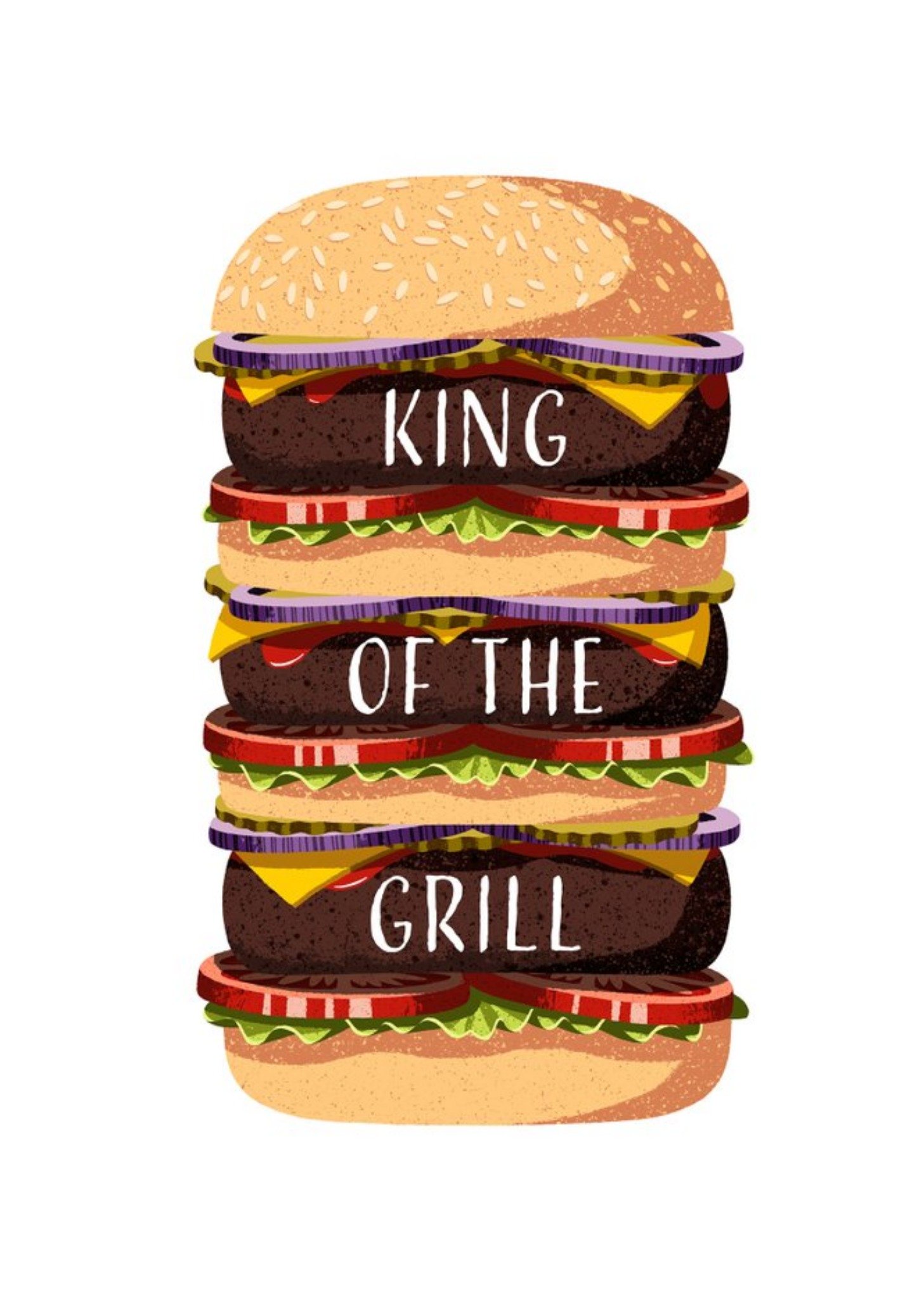 Moonpig Folio King Of The Grill Burger Fathers Day Card, Large