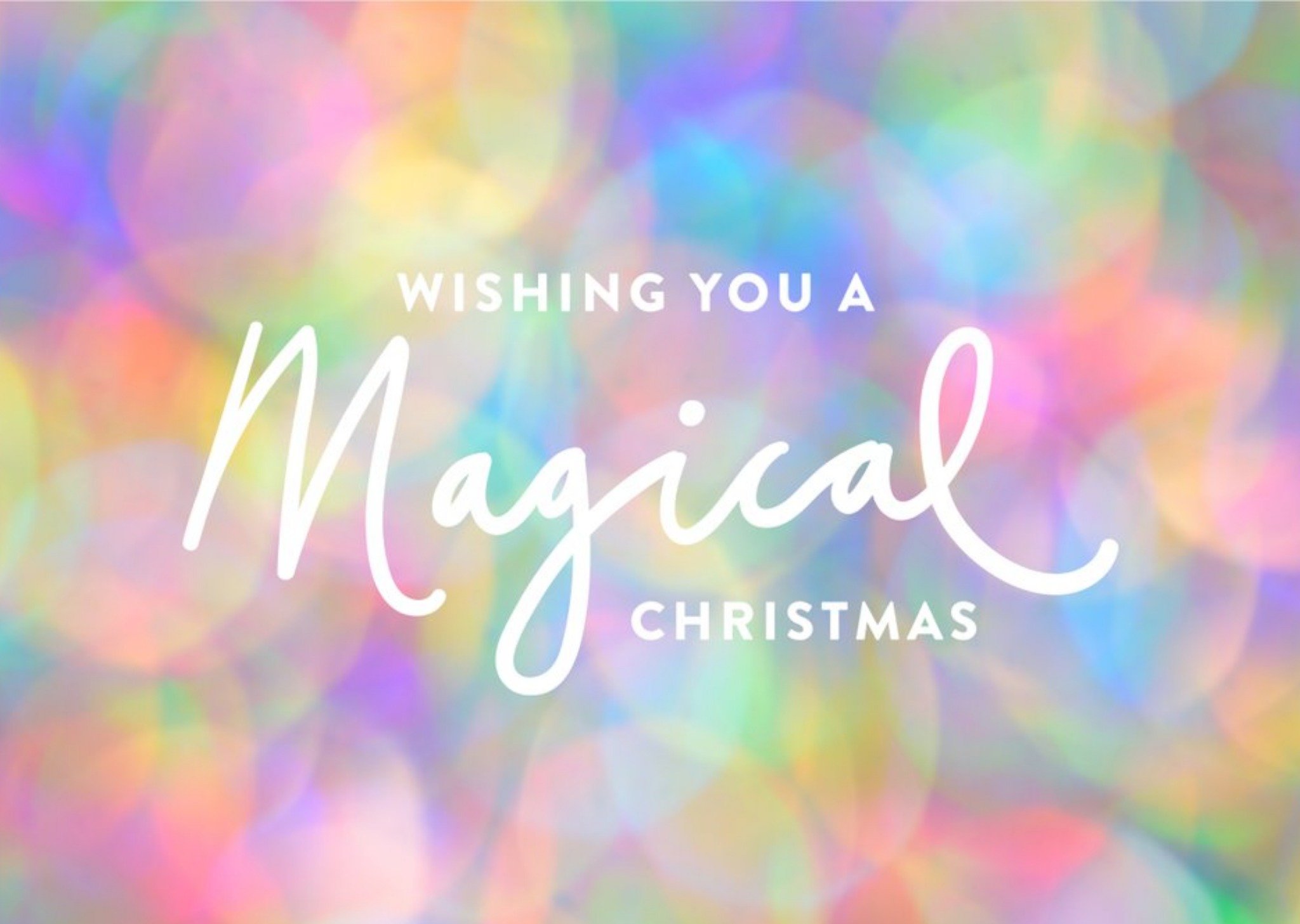 Magical Christmas Hologram Image Card Ecard