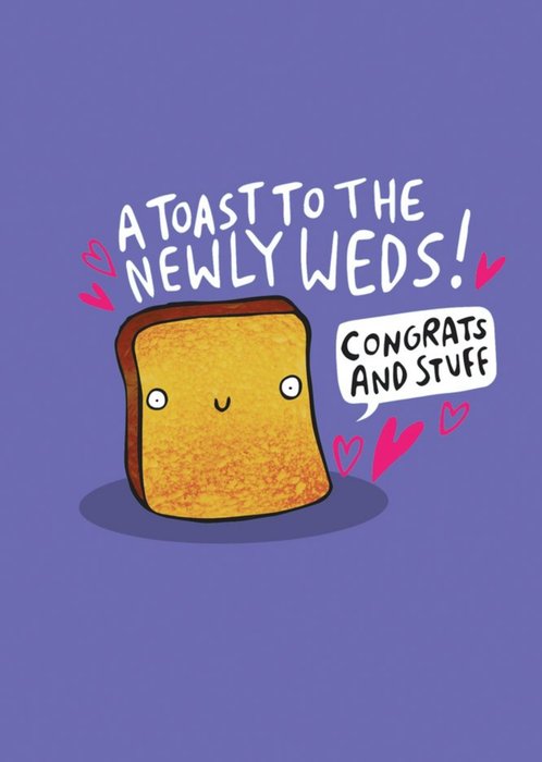 Illustrated A Toast To The Newlyweds Card