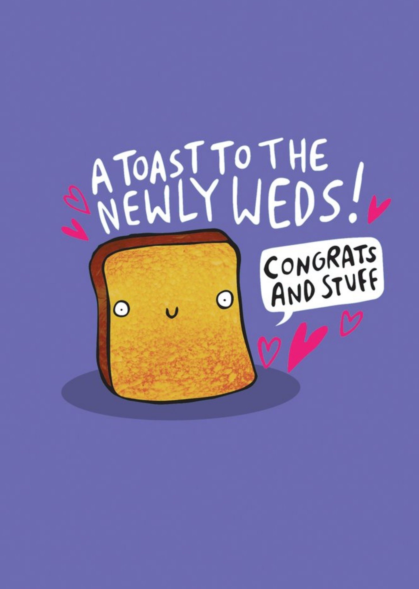 Moonpig Illustrated A Toast To The Newlyweds Card, Large
