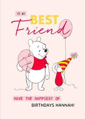Disney Winnie The Pooh Best Friend Birthday Card