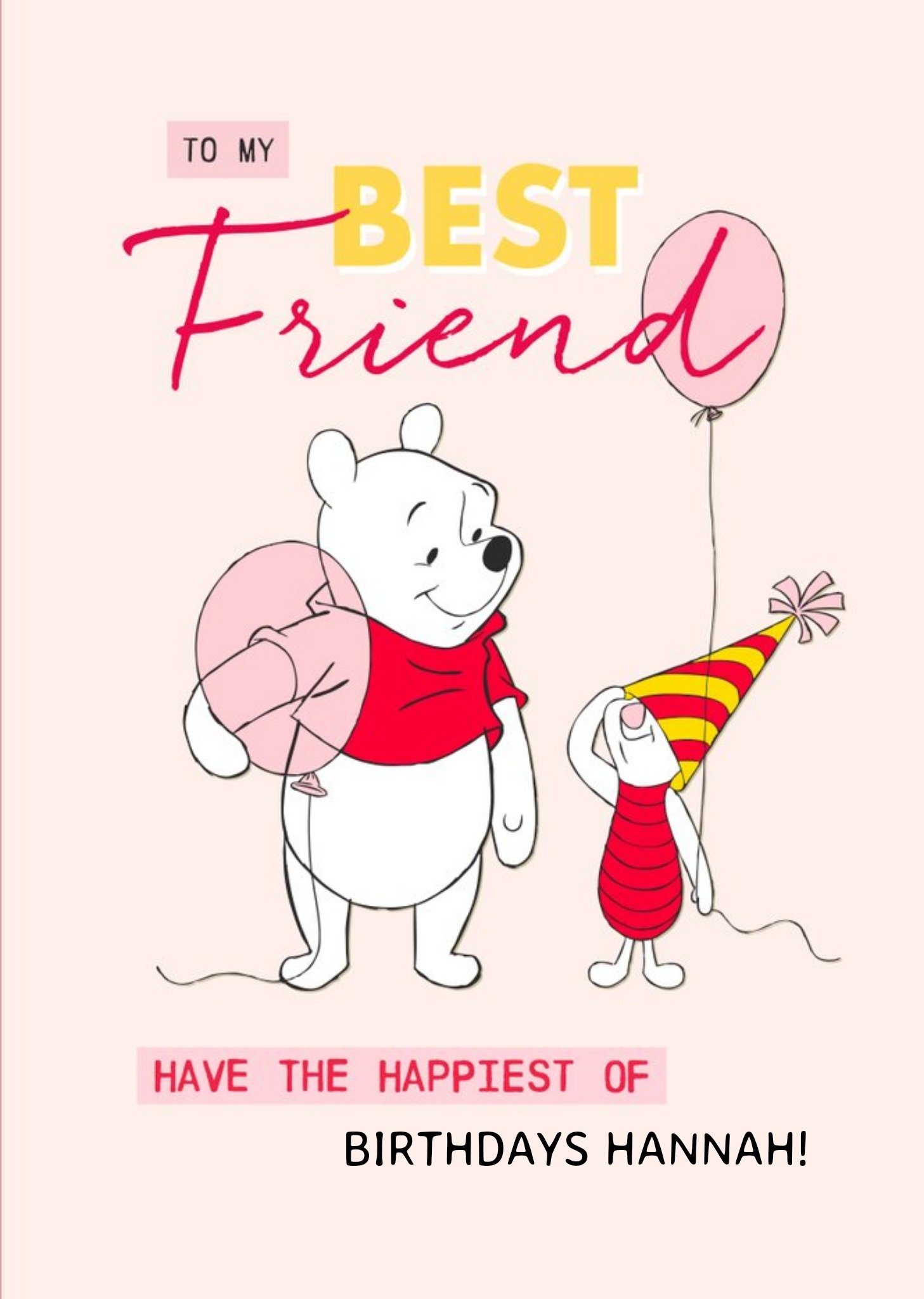 Disney Winnie The Pooh Best Friend Birthday Card Ecard