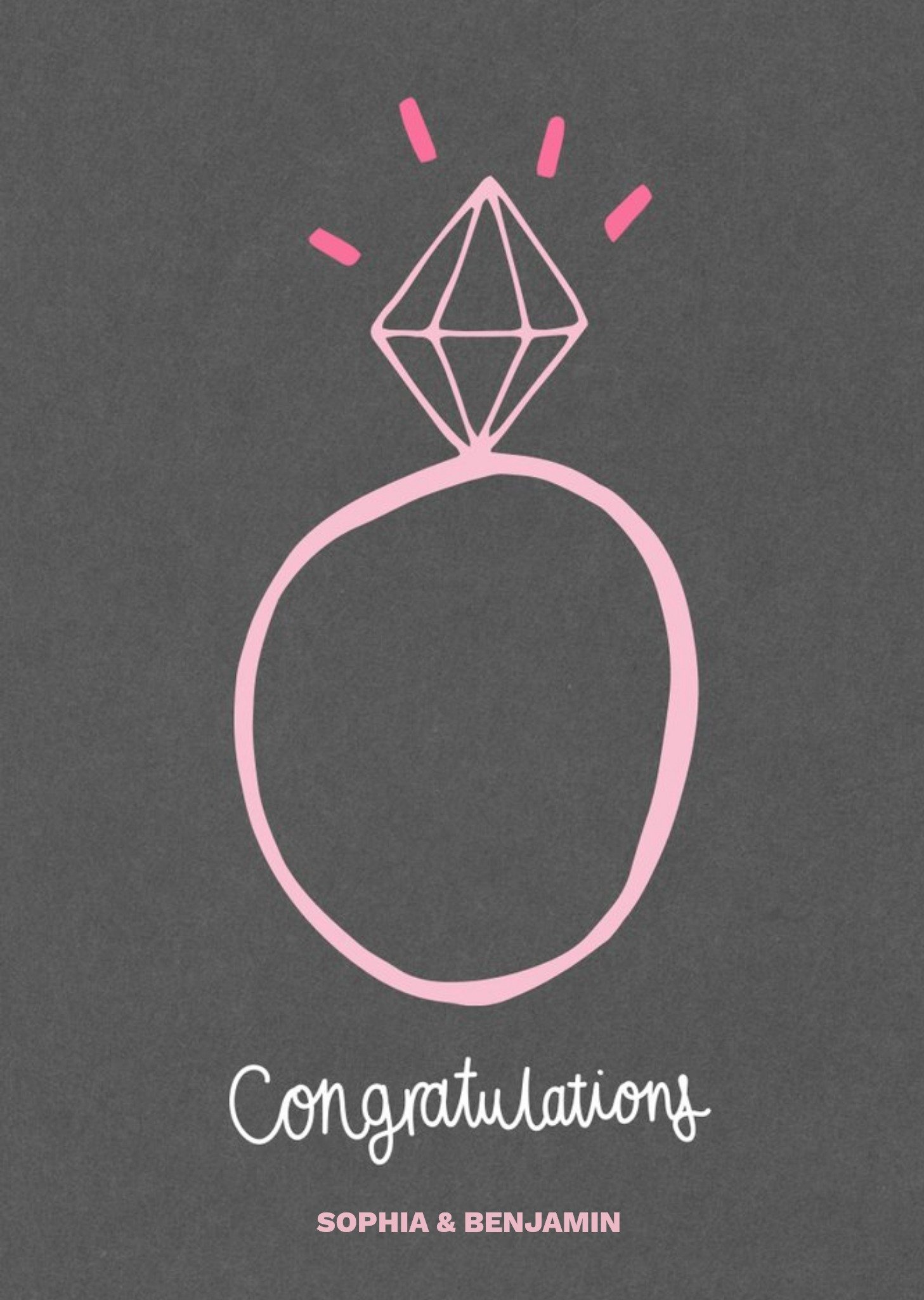 Congratulations Engagement Rock Personalised Card Ecard