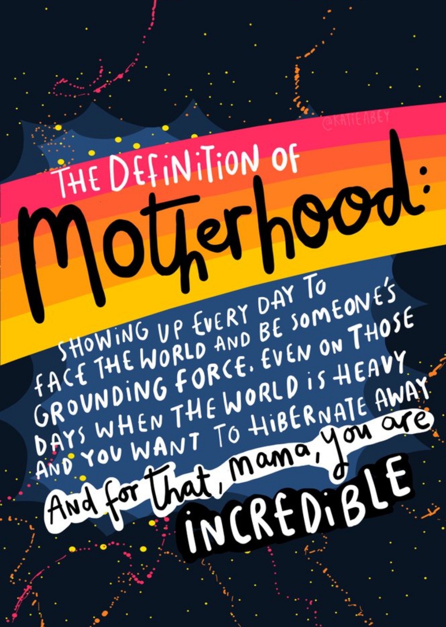 Moonpig The Definition Of Motherhood Uplifting Card, Large