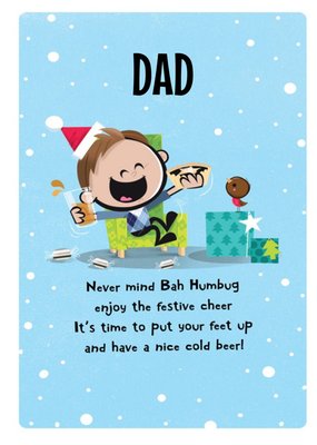 Dib Dab Happy Christmas Dad Card