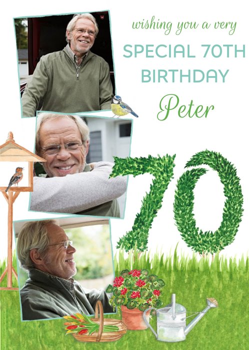 A Very Special 70th Birthday Garden Card