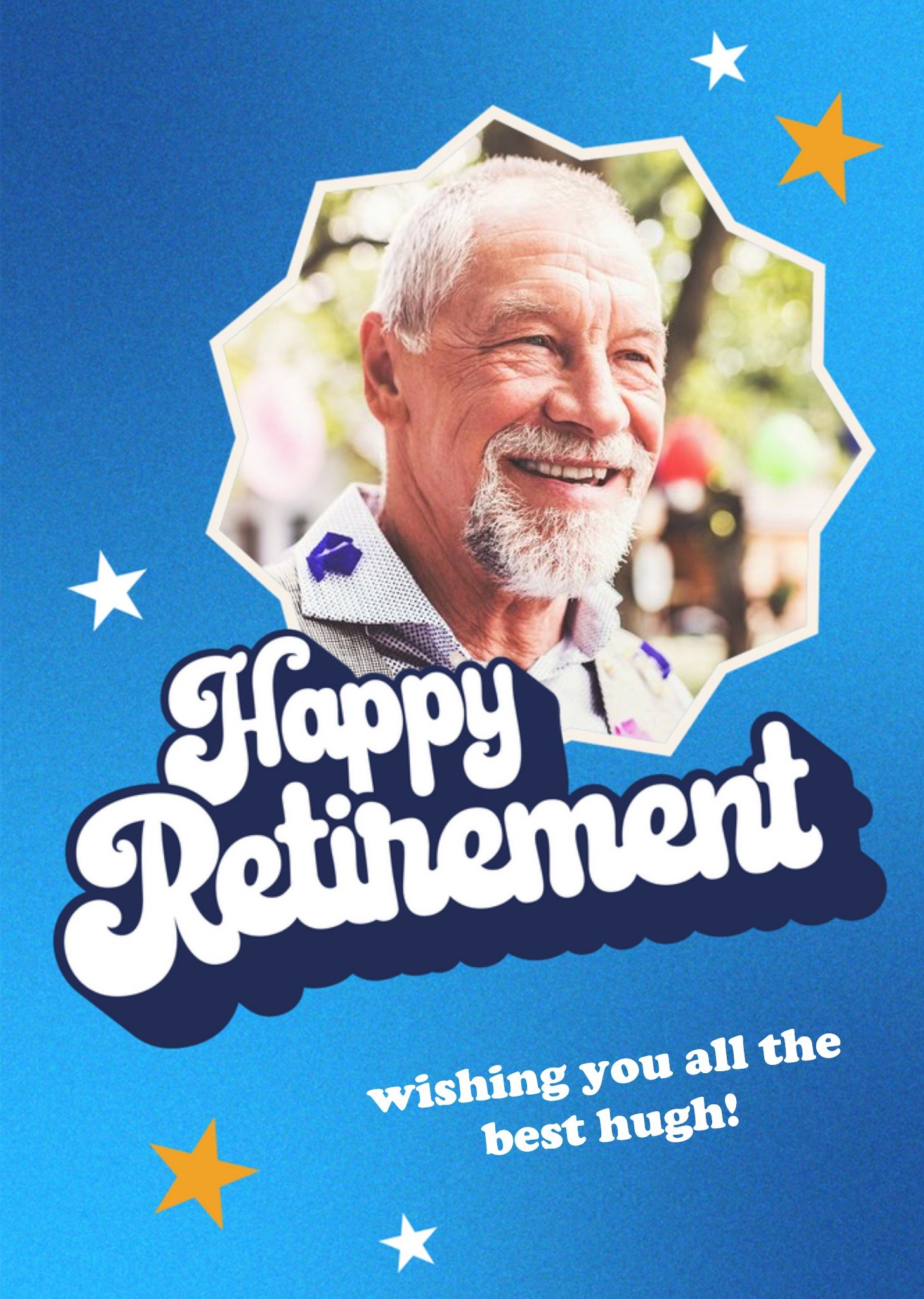 Block Party Stars Photo Upload Retirement Card Ecard