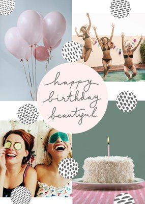 Birthday Card - Graphic Patterns - Photo Upload Postcard