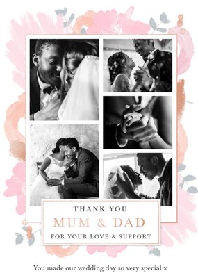Wedding Card - Thank You - Mum & Dad - For Your Love And Support - Photo Upload