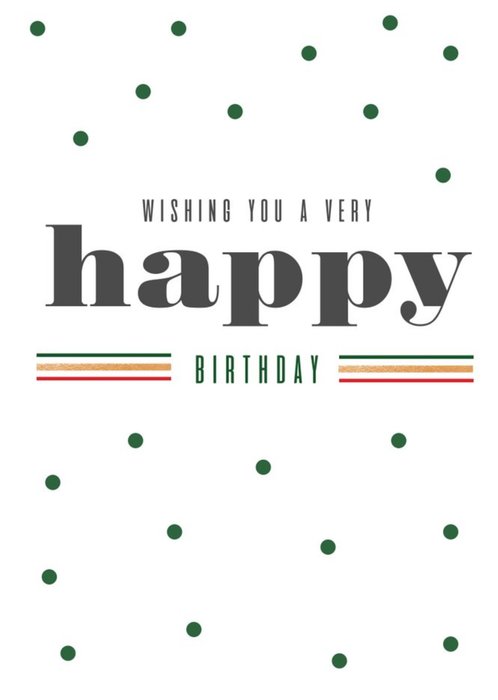 Typographic Birthday card - easy send - quick card
