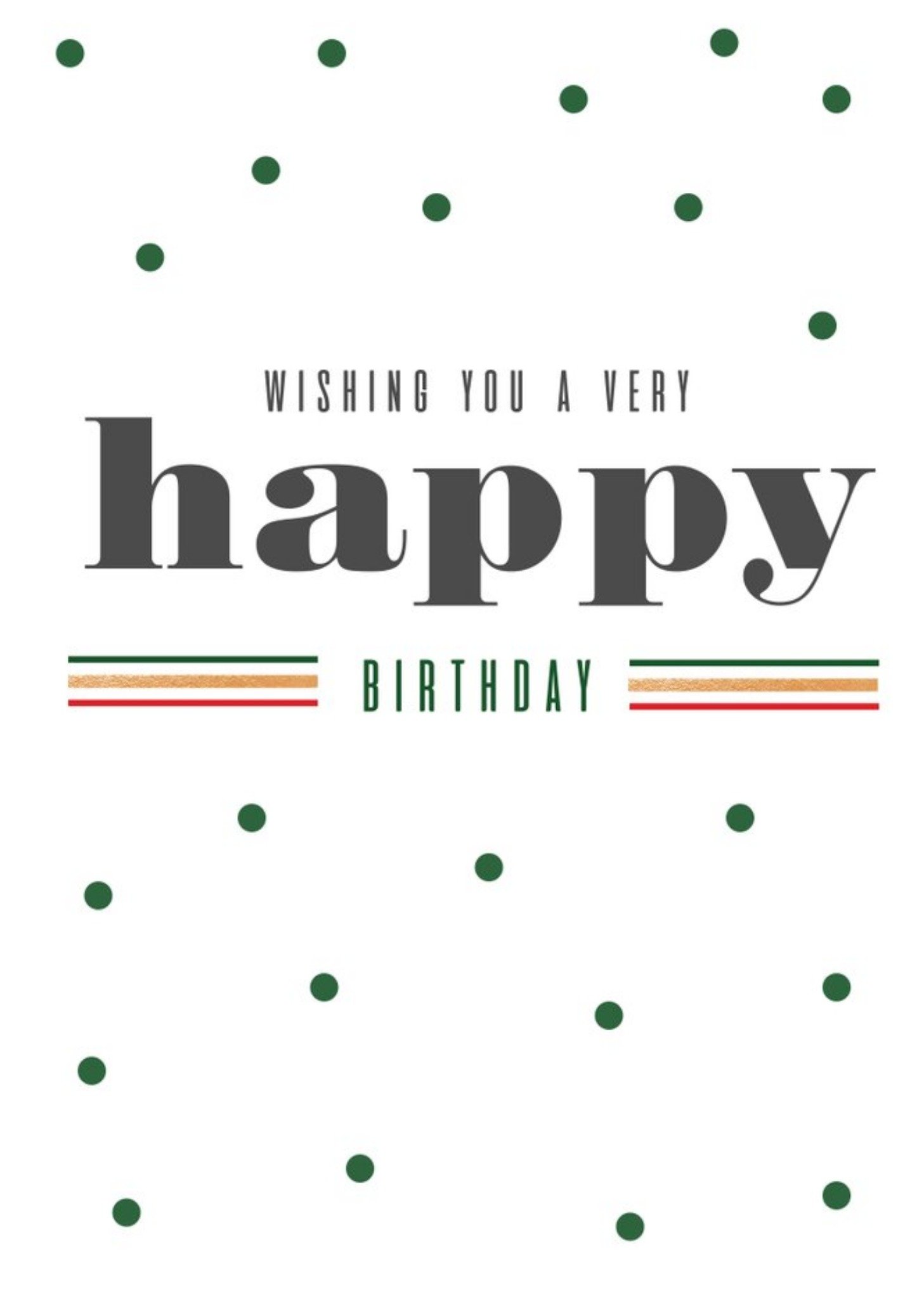 Moonpig Typographic Birthday Card - Easy Send - Quick Card, Large