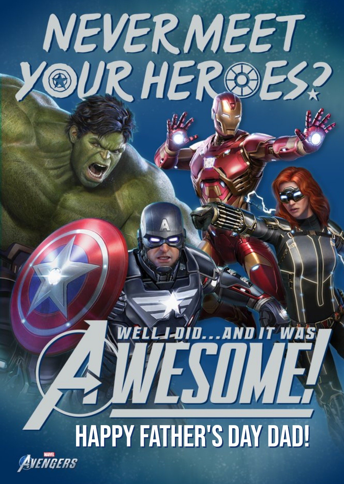 Disney Avengers Gamerverse Hero Father's Day Card Ecard