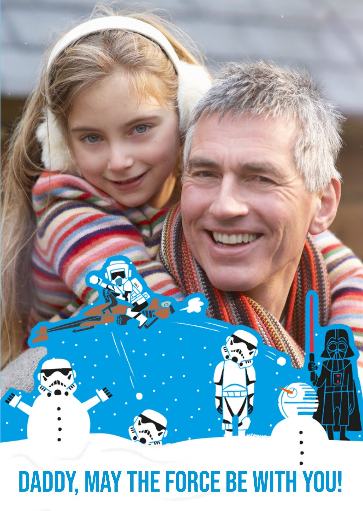 Star Wars May The Force Be With You Photo Upload Christmas Card Ecard