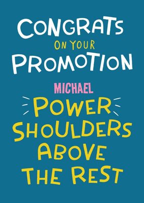 Illustrated Typographic Congrats On Your Promotion Card