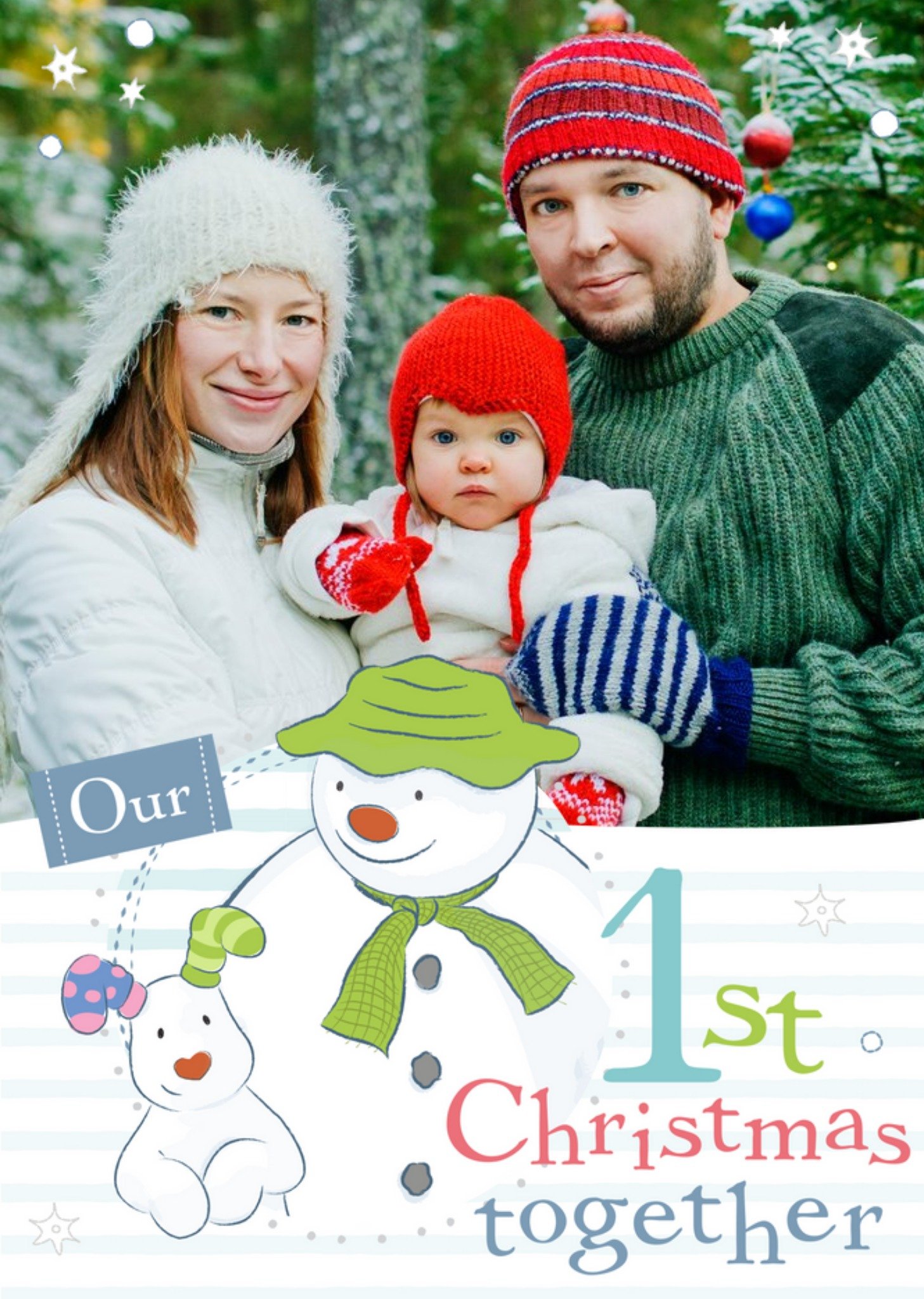 The Snowman Our 1st Christmas Together Personalised Merry Christmas Card Ecard