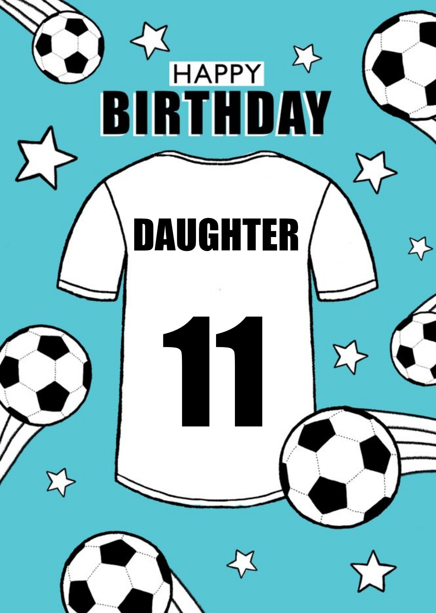 Moonpig Claire Nicholson Football Sports Stars Personalised Happy Birthday Card Ecard