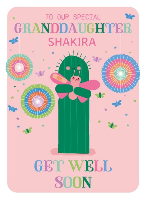 Cute And Colourful Granddaughter Get Well Soon Card