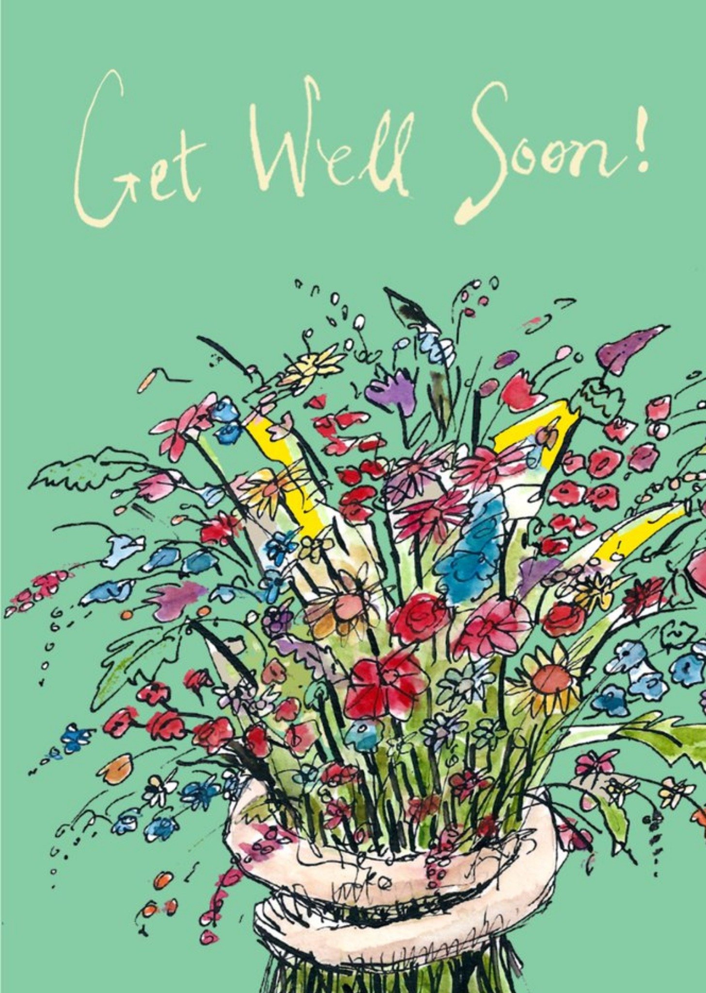 Moonpig Poet And Painter Get Well Soon Floral Card Ecard