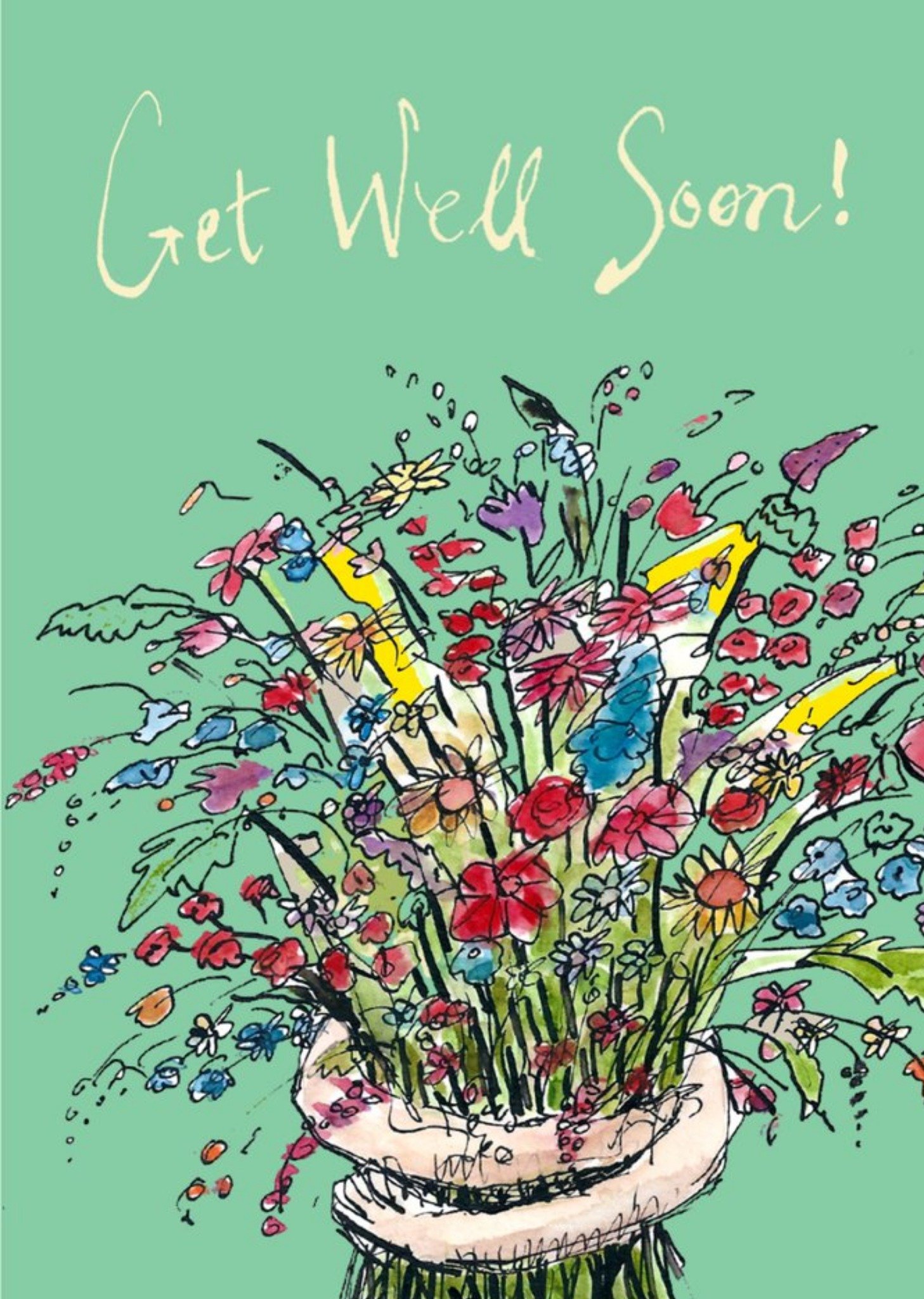 Poet And Painter Get Well Soon Floral Card