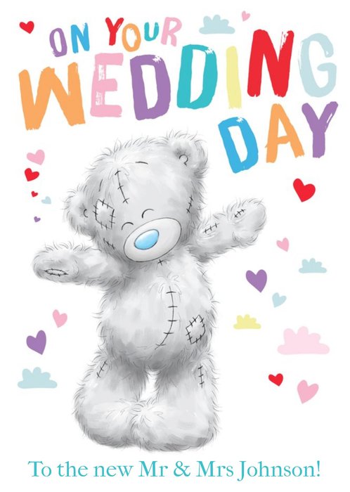 Tatty Teddy On Your Wedding Day Colourful Card