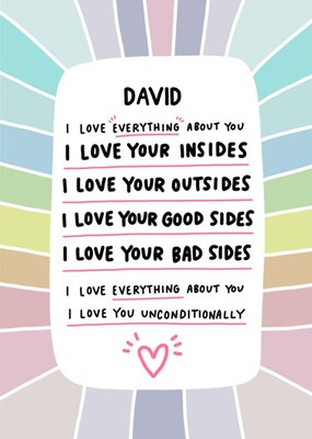 Angela Chick Rainbow LGBTQ+ Valentines Day Card