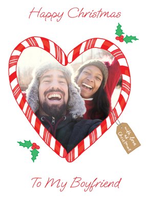 With Love At Christmas Photo Upload Card