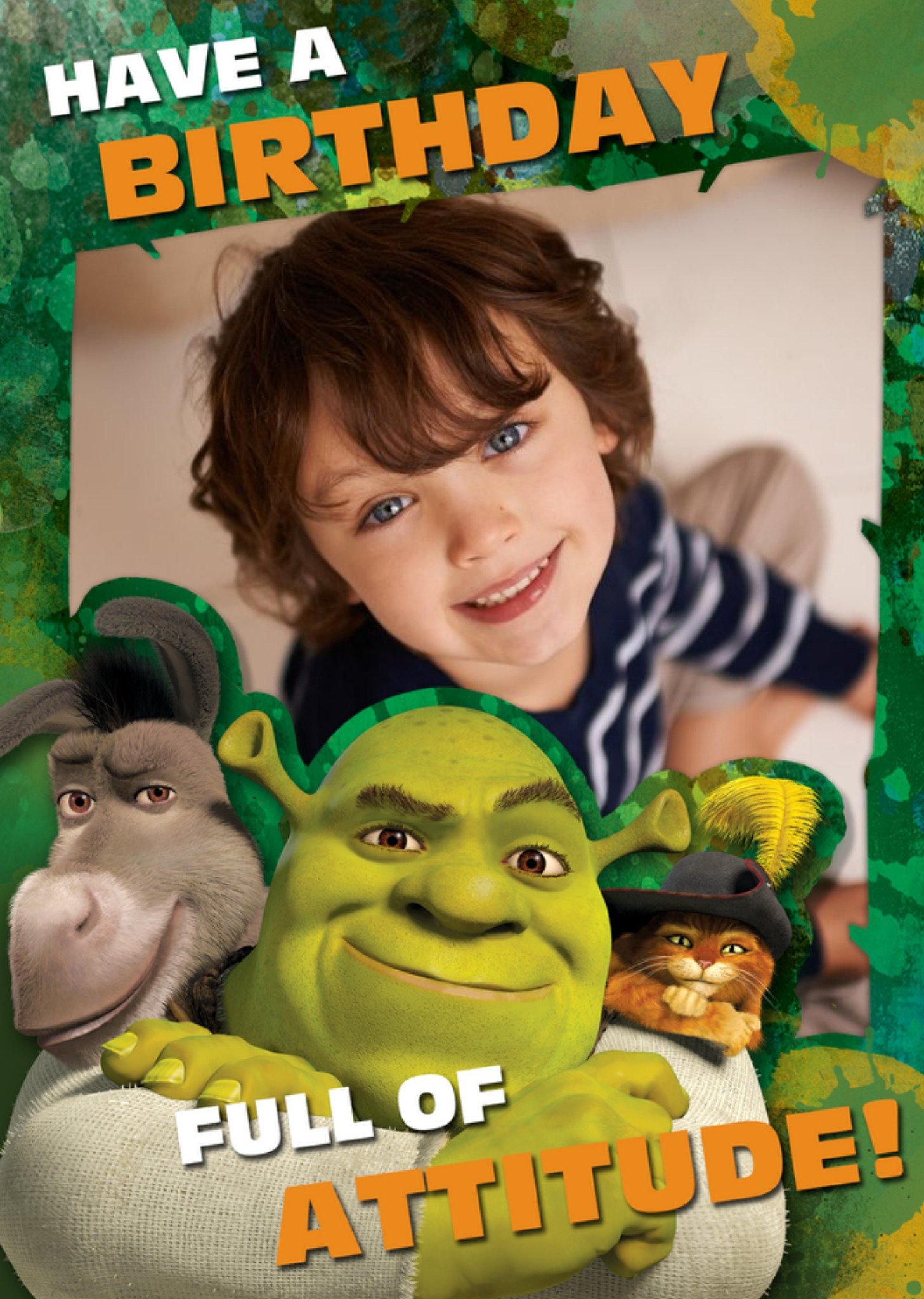 Other Shrek Photo Upload Birthday Card, Large