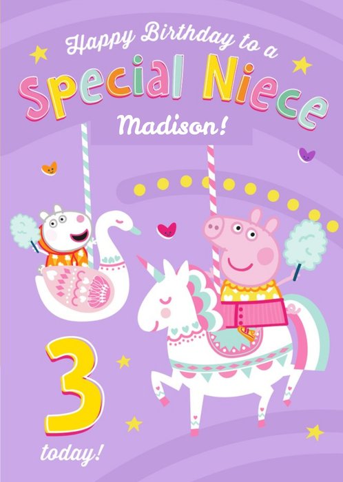 Peppa Pig Special Niece Birthday Card