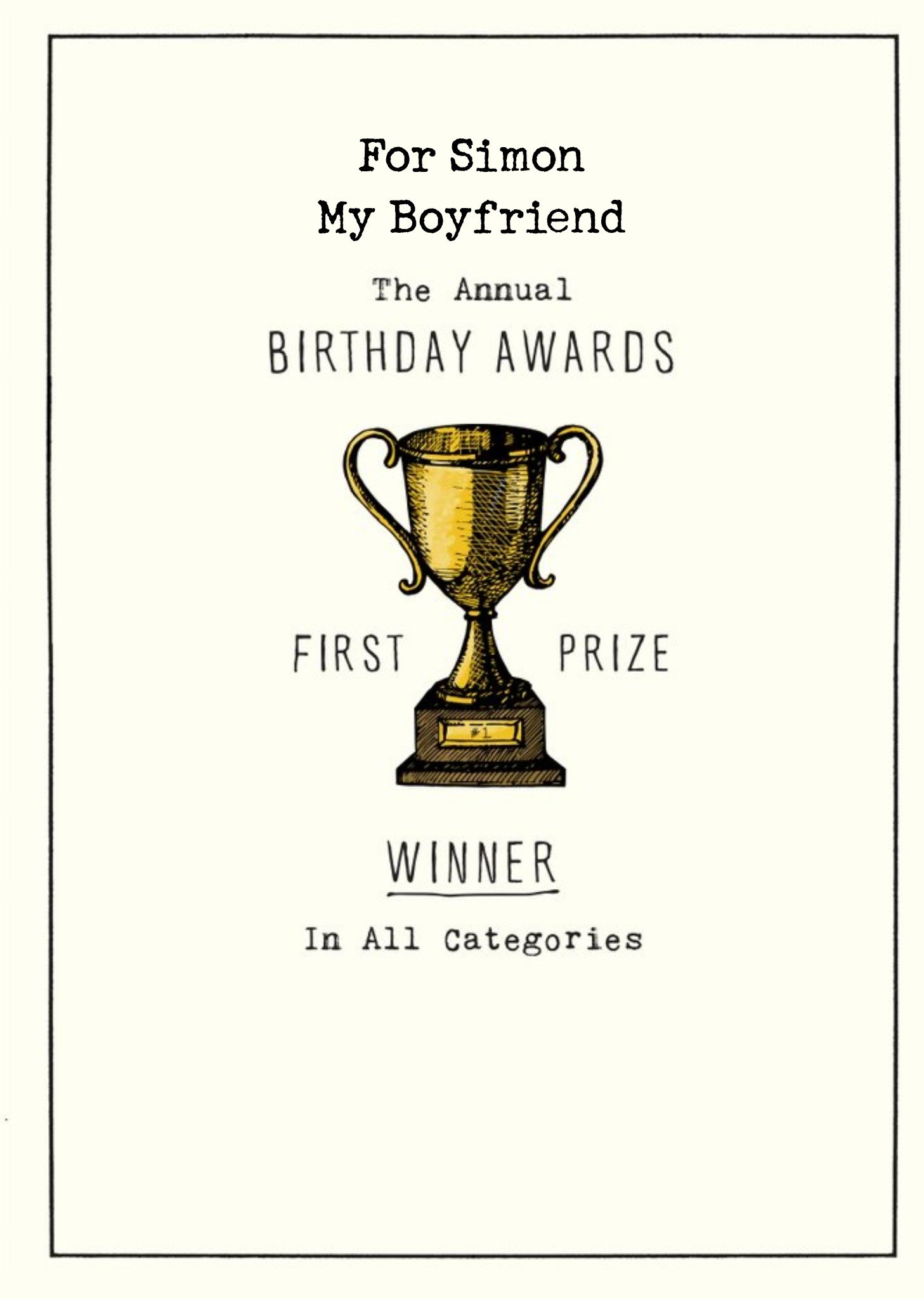 Birthday Card - The Annual Birthday Awards - Winner Ecard