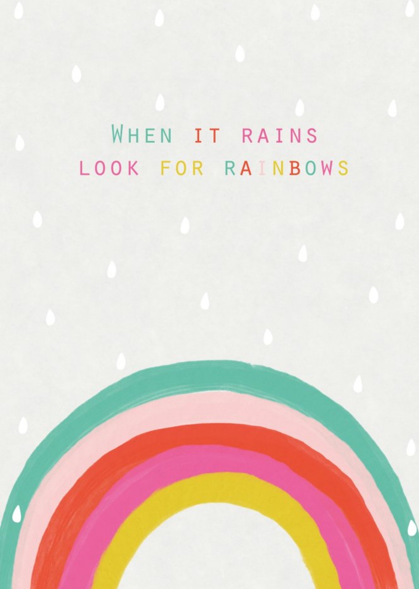 Thinking Of You Rainbows Card