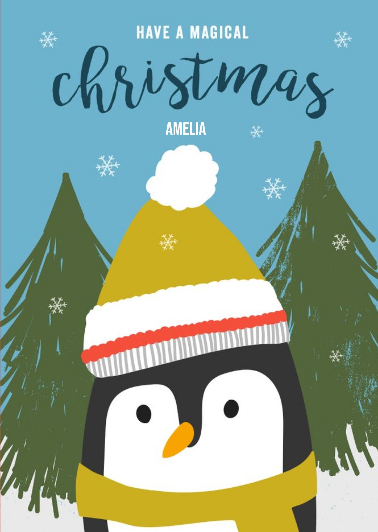 Cute Modern Christmas Card Have A Magical Christmas Ecard